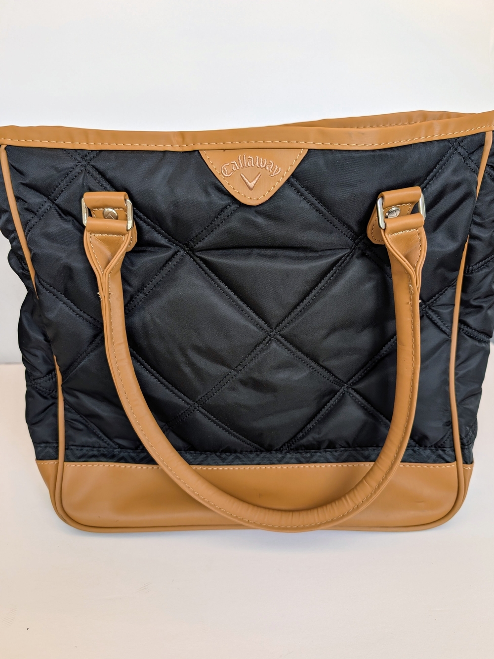 Callaway Women's Uptown Tote Bag with Travel Clutch Black/Tan - Picture 5 of 7